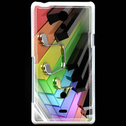 Coque Sony Xperia T Rainbow piano