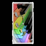 Coque Sony Xperia M2 Rainbow piano