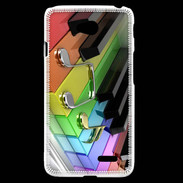 Coque LG L70 Rainbow piano