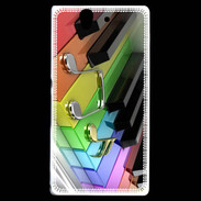Coque Sony Xperia Z Rainbow piano