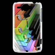 Coque HTC Wildfire G8 Rainbow piano