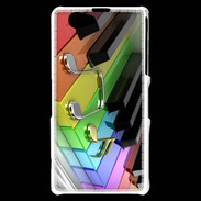 Coque Sony Xperia Z1 Compact Rainbow piano