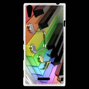 Coque Sony Xperia T3 Rainbow piano