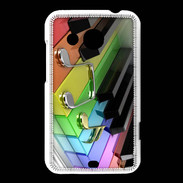 Coque HTC Desire 200 Rainbow piano