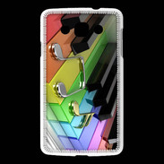 Coque LG L60 Rainbow piano