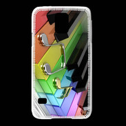 Coque Samsung Galaxy S5 Rainbow piano