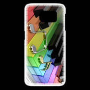 Coque Samsung Galaxy S6 edge Rainbow piano