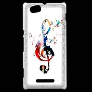 Coque Sony Xperia M Clé de sol en dessin 25