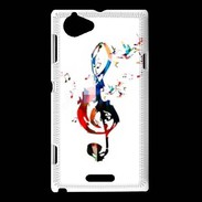 Coque Sony Xperia L Clé de sol en dessin 25