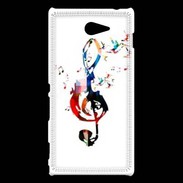 Coque Sony Xperia M2 Clé de sol en dessin 25
