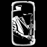 Coque Samsung Galaxy Ace 2 Saxophoniste en noir et blanc 2