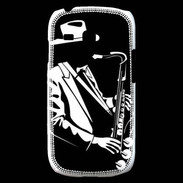 Coque Samsung Galaxy S3 Mini Saxophoniste en noir et blanc 2