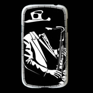 Coque Samsung Galaxy Grand Saxophoniste en noir et blanc 2