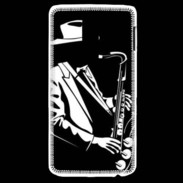 Coque LG G2 Saxophoniste en noir et blanc 2