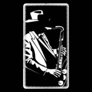 Coque Nokia Lumia 930 Saxophoniste en noir et blanc 2