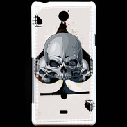 Coque Sony Xperia T Carte tête de mort pique