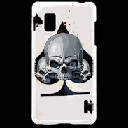 Coque LG Optimus G Carte tête de mort pique