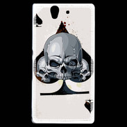 Coque Sony Xperia Z Carte tête de mort pique