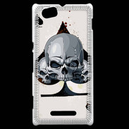 Coque Sony Xperia M Carte tête de mort pique