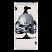 Coque Sony Xperia M2 Carte tête de mort pique