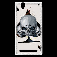Coque Sony Xperia T2 Ultra Carte tête de mort pique