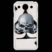 Coque LG G Pro Carte tête de mort pique
