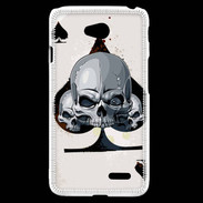 Coque LG L70 Carte tête de mort pique