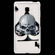 Coque LG F6 Carte tête de mort pique