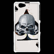 Coque Sony Xperia Z1 Compact Carte tête de mort pique