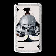 Coque LG L80 Carte tête de mort pique
