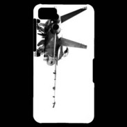 Coque Blackberry Z10 Avion de chasse F18 en noir et blanc