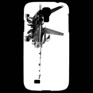 Coque Samsung Galaxy S4 Avion de chasse F18 en noir et blanc