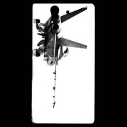 Coque Sony Xperia Z Avion de chasse F18 en noir et blanc