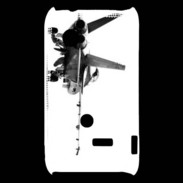 Coque Sony Xperia Typo Avion de chasse F18 en noir et blanc