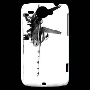 Coque HTC Wildfire G8 Avion de chasse F18 en noir et blanc