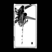 Coque Nokia Lumia 520 Avion de chasse F18 en noir et blanc