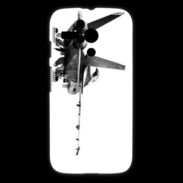Coque Motorola G Avion de chasse F18 en noir et blanc