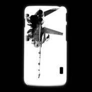 Coque LG L5 2 Avion de chasse F18 en noir et blanc