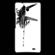 Coque Huawei Ascend Mate Avion de chasse F18 en noir et blanc