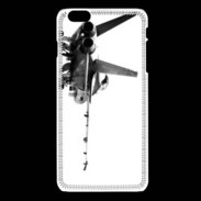 Coque iPhone 6 / 6S Avion de chasse F18 en noir et blanc
