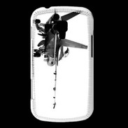 Coque Samsung Galaxy Trend Avion de chasse F18 en noir et blanc