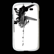 Coque Samsung Galaxy Grand Avion de chasse F18 en noir et blanc