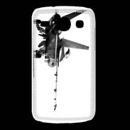 Coque Samsung Galaxy Core Avion de chasse F18 en noir et blanc