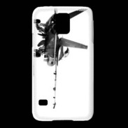 Coque Samsung Galaxy S5 Avion de chasse F18 en noir et blanc