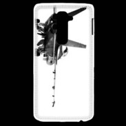 Coque LG G2 Avion de chasse F18 en noir et blanc