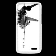Coque LG L90 Avion de chasse F18 en noir et blanc