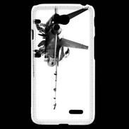 Coque LG L70 Avion de chasse F18 en noir et blanc