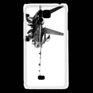 Coque LG F5 Avion de chasse F18 en noir et blanc