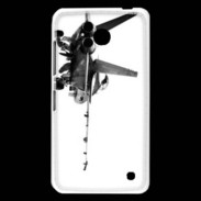 Coque Nokia Lumia 630 Avion de chasse F18 en noir et blanc