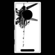 Coque Nokia Lumia 830 Avion de chasse F18 en noir et blanc
